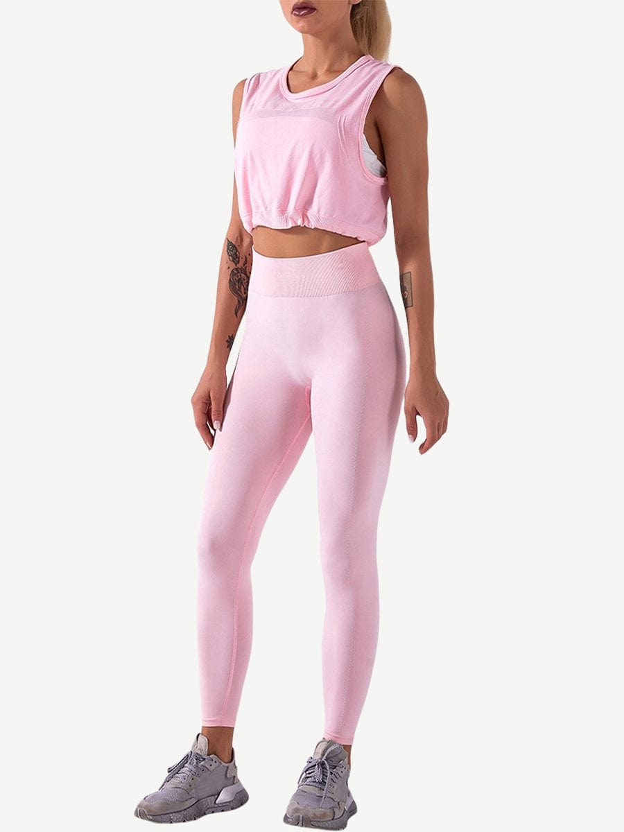 Seamless Tank Top High Waist Leggings Sports Series