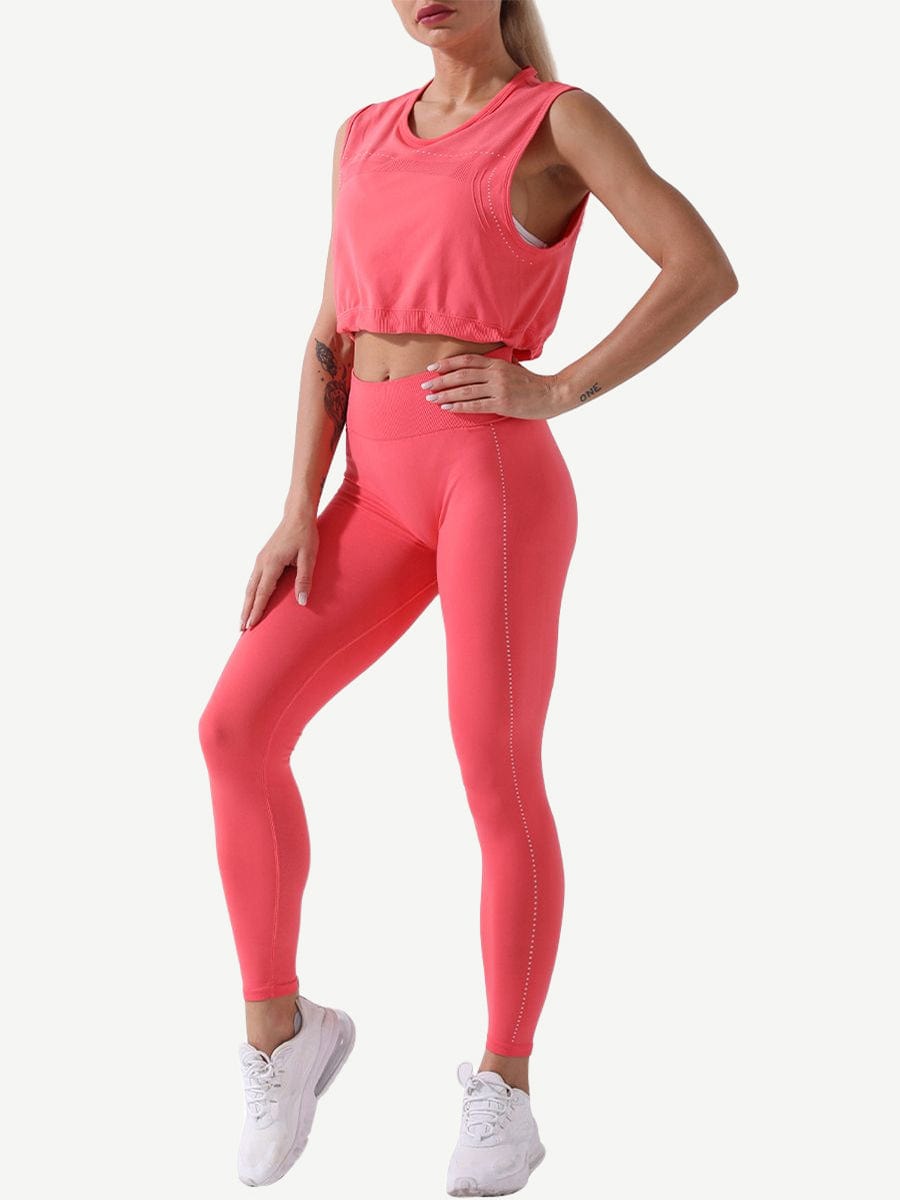 Seamless Tank Top High Waist Leggings Sports Series