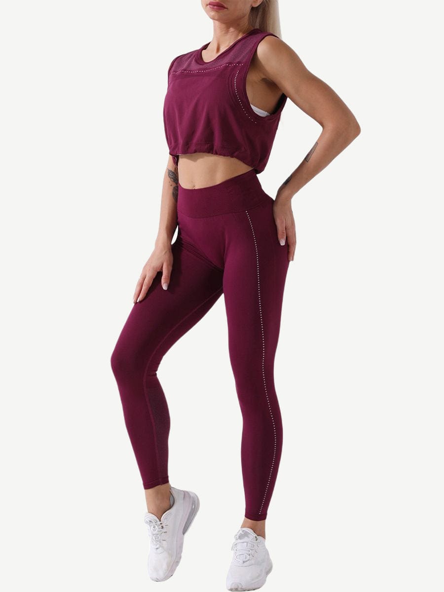 Seamless Tank Top High Waist Leggings Sports Series