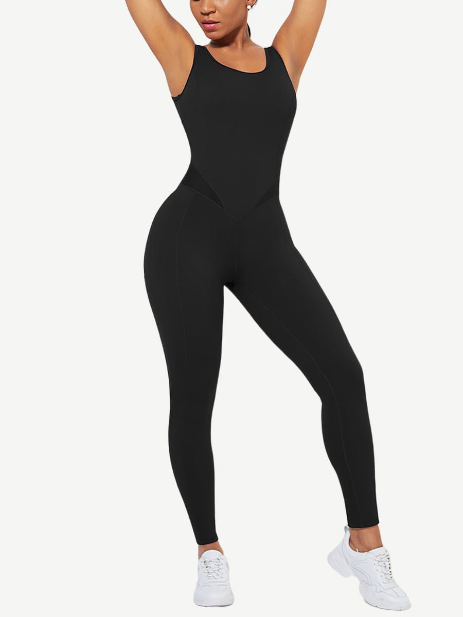 Running Bodysuit Wide Strap Ankle Length Stretch