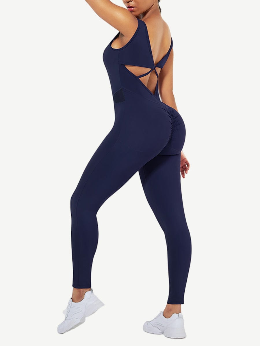 Running Bodysuit Wide Strap Ankle Length Stretch