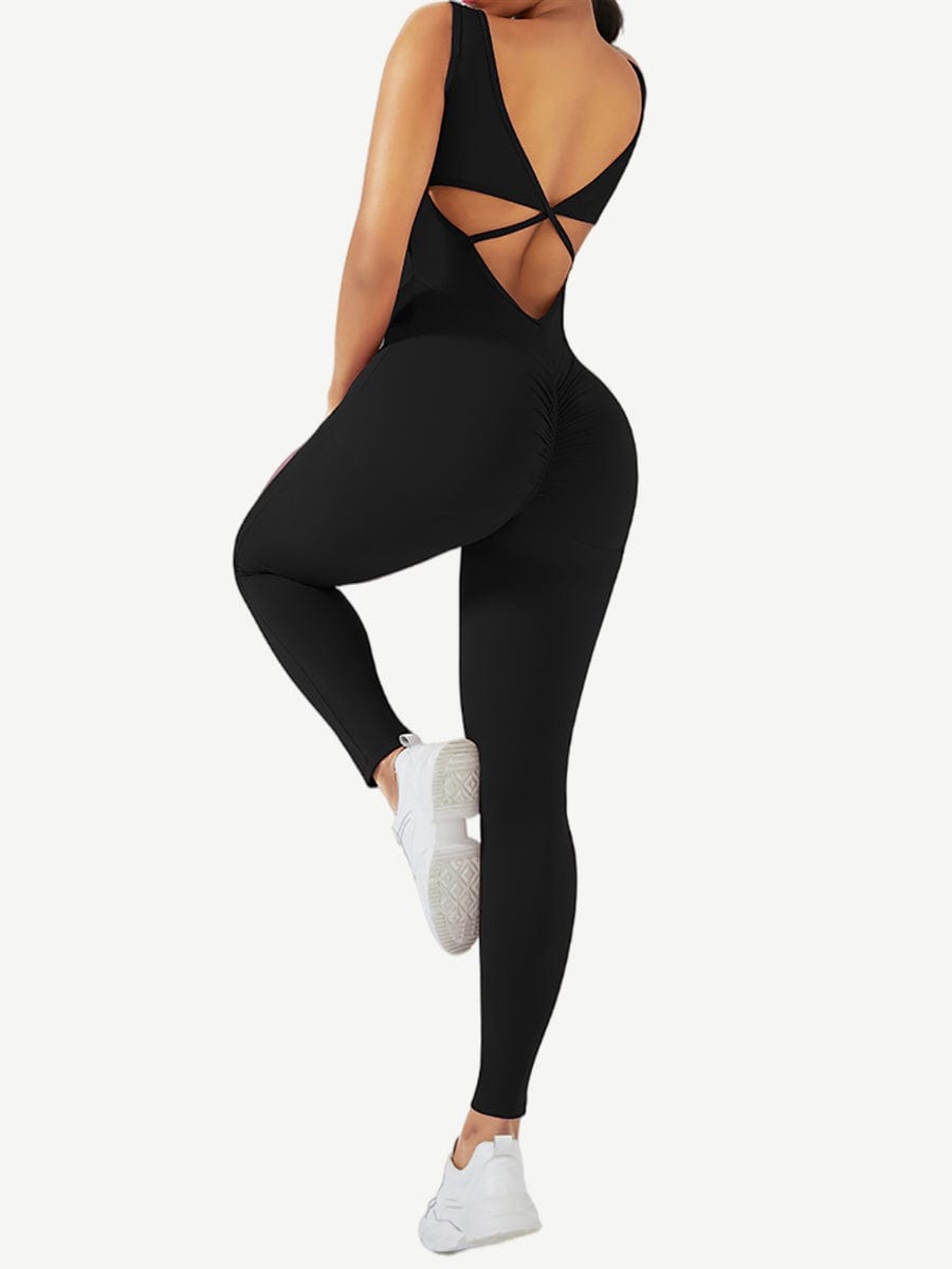 Running Bodysuit Wide Strap Ankle Length Stretch