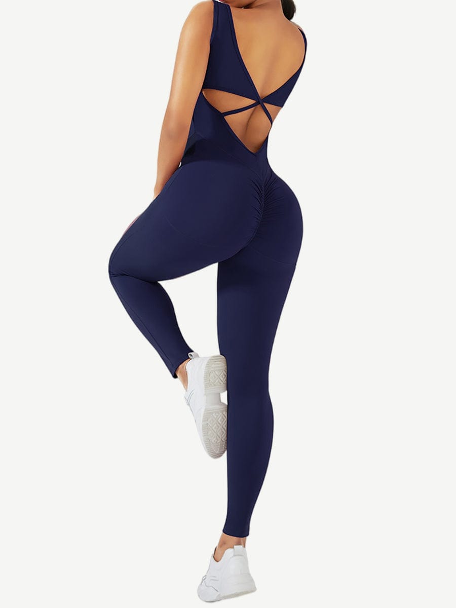 Running Bodysuit Wide Strap Ankle Length Stretch