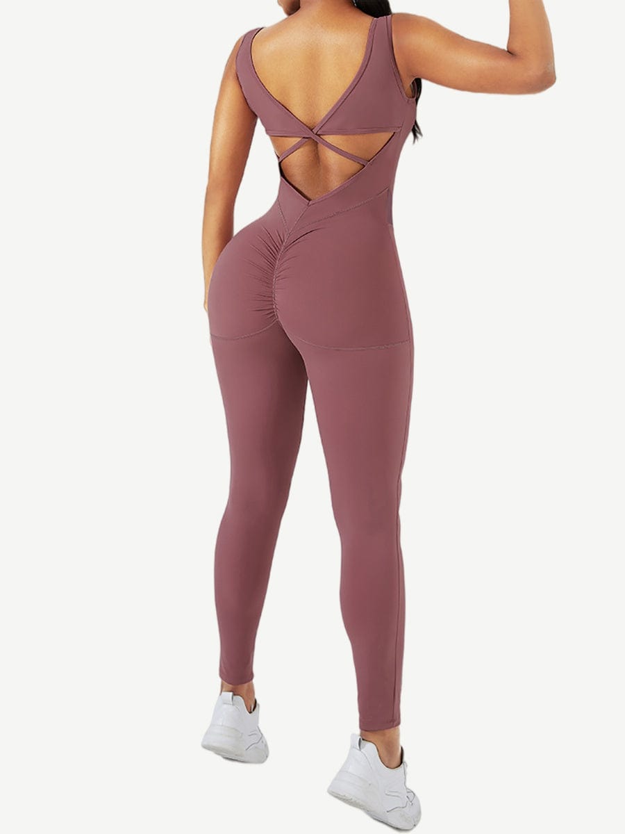 Running Bodysuit Wide Strap Ankle Length Stretch