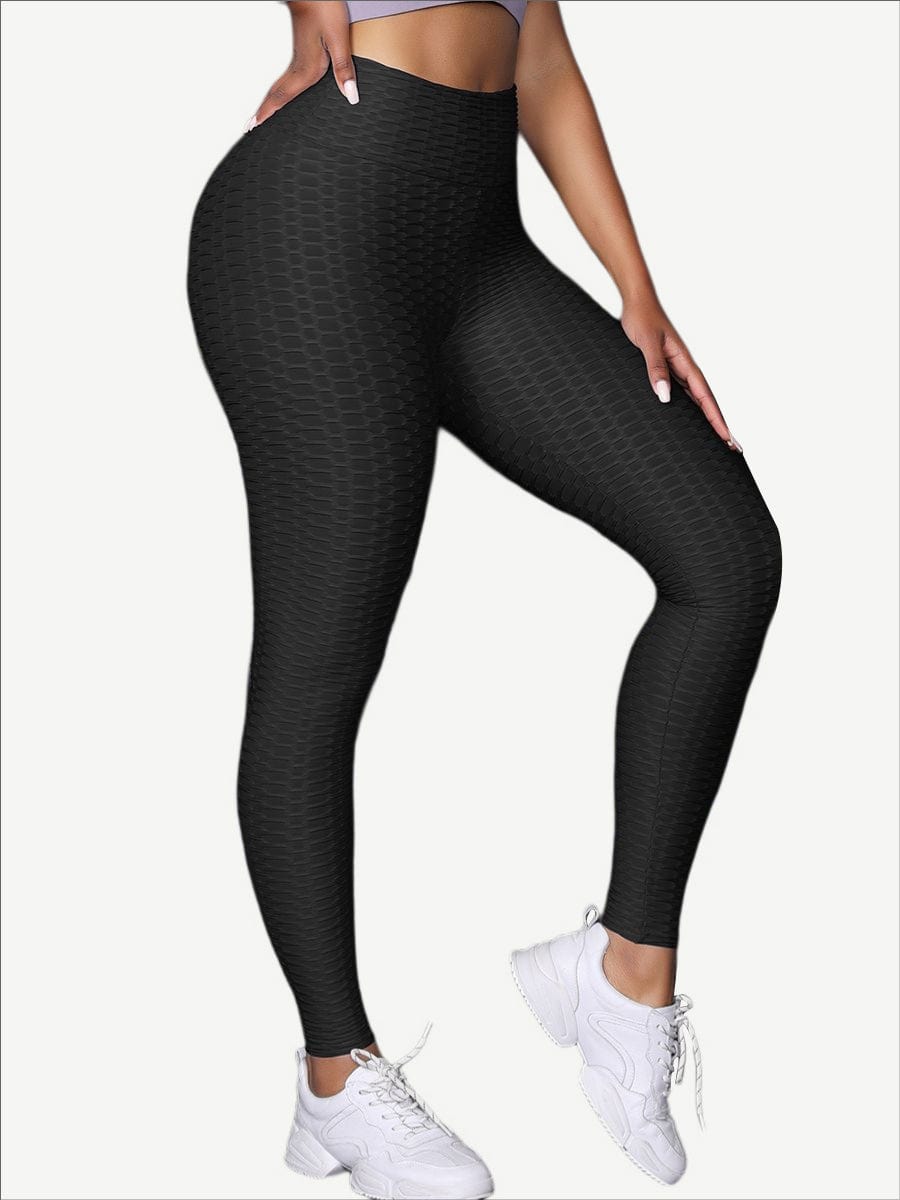 Ruched Yoga Legging Ankle Length High Rise Fast Shipping