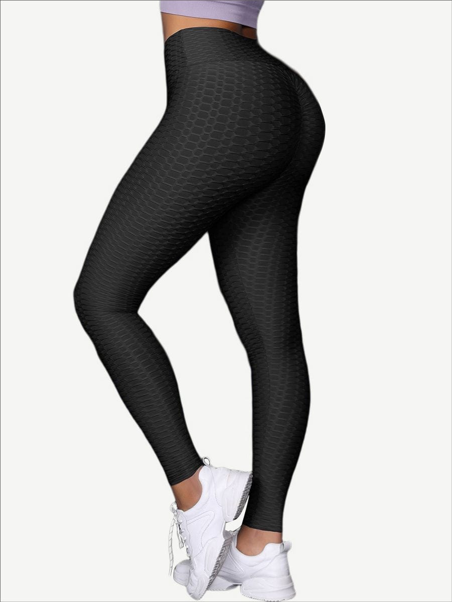 Ruched Yoga Legging Ankle Length High Rise Fast Shipping