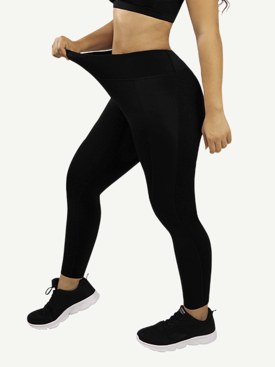 Yoga Pants With Wine Red And Black Splice