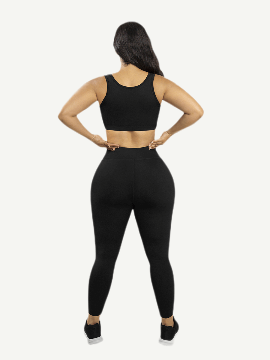 Yoga Pants With Wine Red And Black Splice