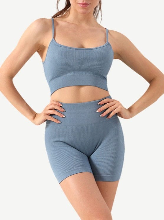 Seamless Knitting Short Yoga Suits Gymwear Suits