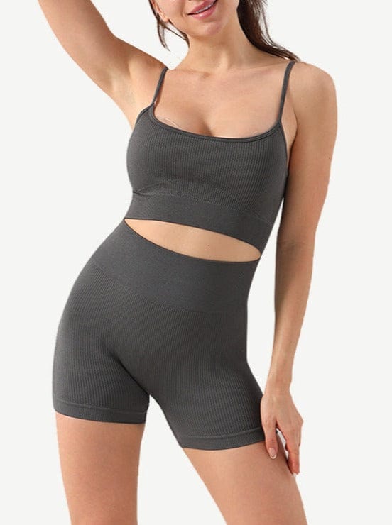 Seamless Knitting Short Yoga Suits Gymwear Suits