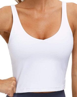 U-Back Solid Color Athletic Top Sleeveless Workout Apparel